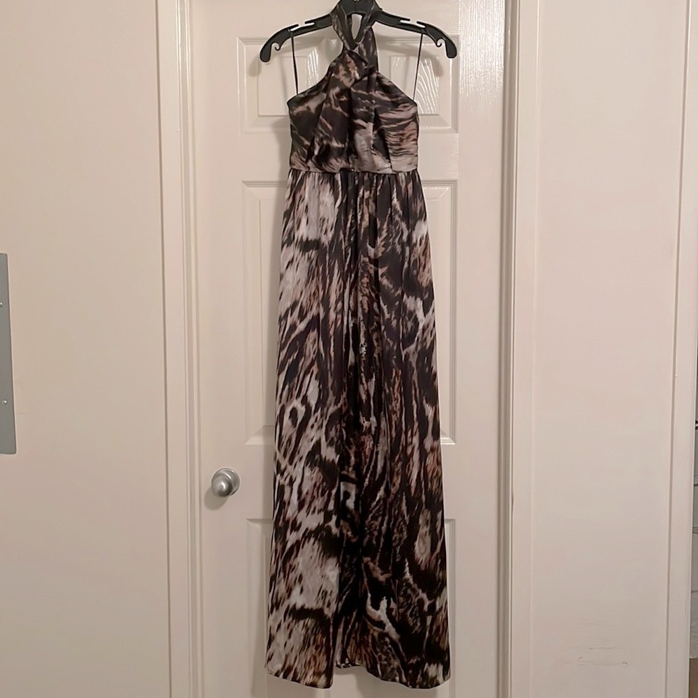 UNIQUE ROMANTIC LONG HALTER DRESS size 6, H&M. New without tags.